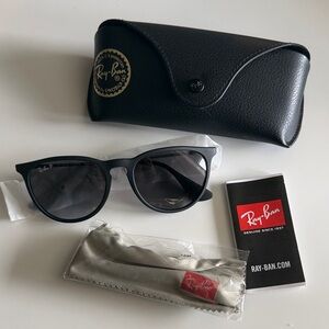 Ray-Ban Black Erika Classic Sunglasses with Case and Cloth
